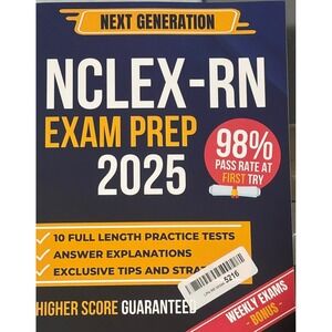 NCLEX-RN Nursing Examination Prep 2025 10 Full Length Practice Tests & More New